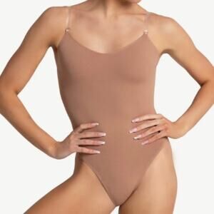NWT Capezio Camisole Under Leotard Clear Adjustable Straps Sun XS